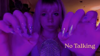 ASMR nail tapping & gum chewing (dark lighting, no talking) 💜