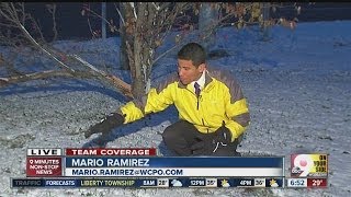 Snow sticks around in Mason OH