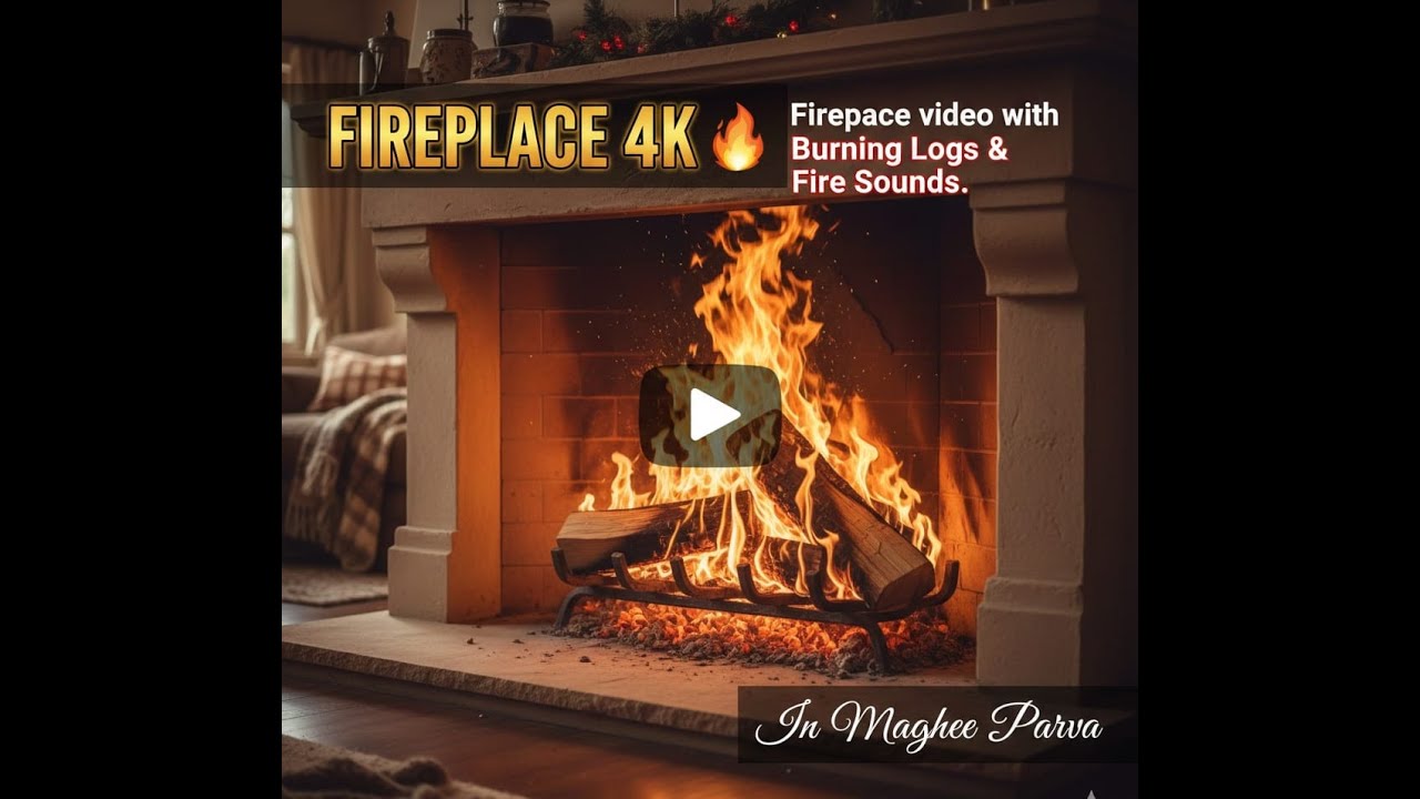 FIREPLACE 4K 🔥 Fireplace video with Burning Logs & Fire Sounds. In ...