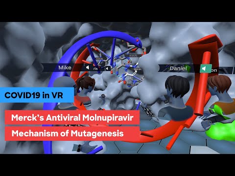 Covid19 in VR: Merck’s Antiviral Molnupiravir Mechanism of Mutagenesis