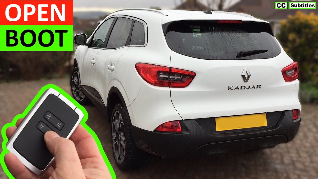 How to open Boot on Renault Kadjar How to open Trunk on Renault