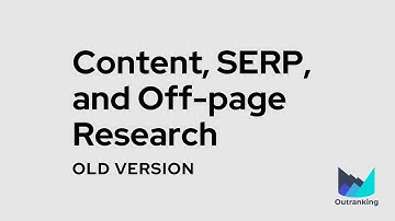 How to Use Research Feature? Content, SERP an Off-Page Research - [Learning Outranking v4]