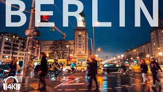 Berlin Night Walk in Friedrichshain, Frankfurter Tor to Warschauer Straße 2021 4K