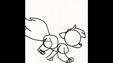 Wolf run cycle animation/ flipaclip 15 fps test. Oc Qui-xian