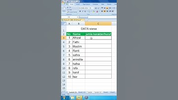 cara menghitung jumlah karakter atau huruf pada suatu cell di microsoft excel  #excel #tipspraktis