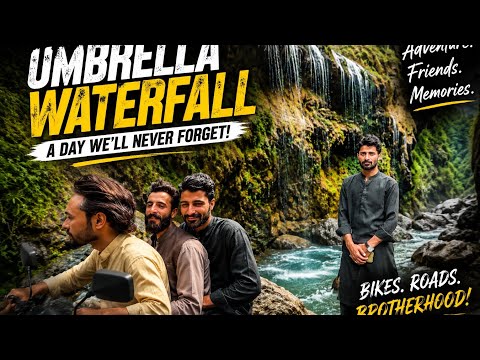 💦 Umbrella Waterfall — A Hidden Paradise!Bike Ride, Brotherhood & Unforgettable Memories 🖤