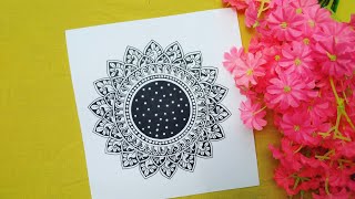 How to draw mandala art for beginner's || Mandala art || easy mandala drawing