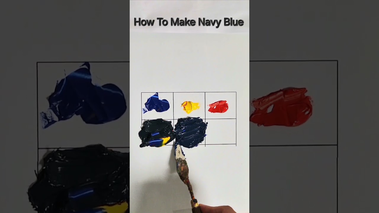 How to make Navy Blue from just Blue, Yellow, and Red 
