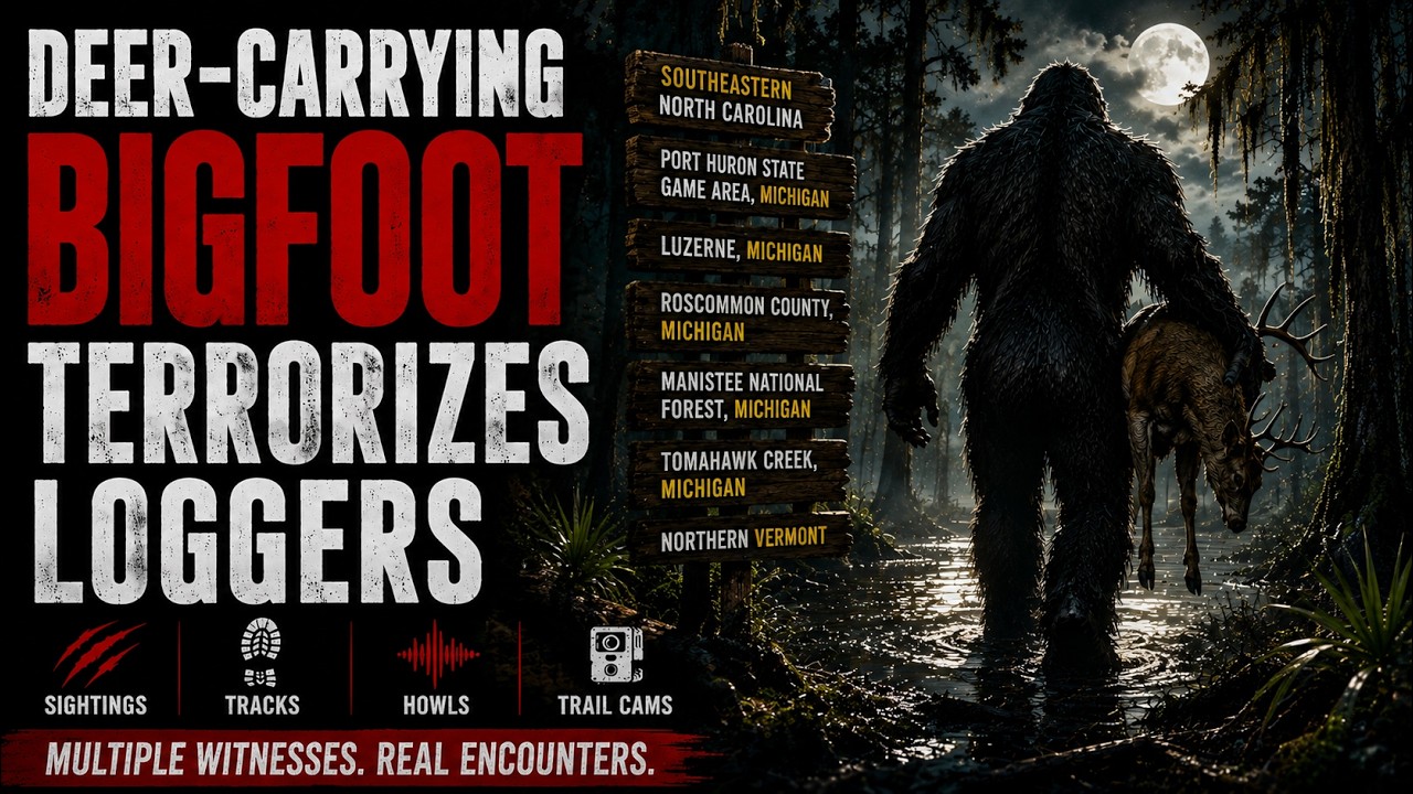 DEER-CARRYING BIGFOOT TERRIFIES LOGGERS IN NORTH CAROLINA | BIGFOOT SOCIETY 1149
