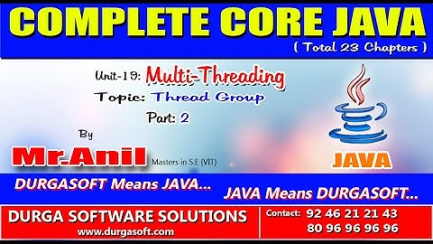 Core Java-Multi-Threading-Thread Group-Part 2