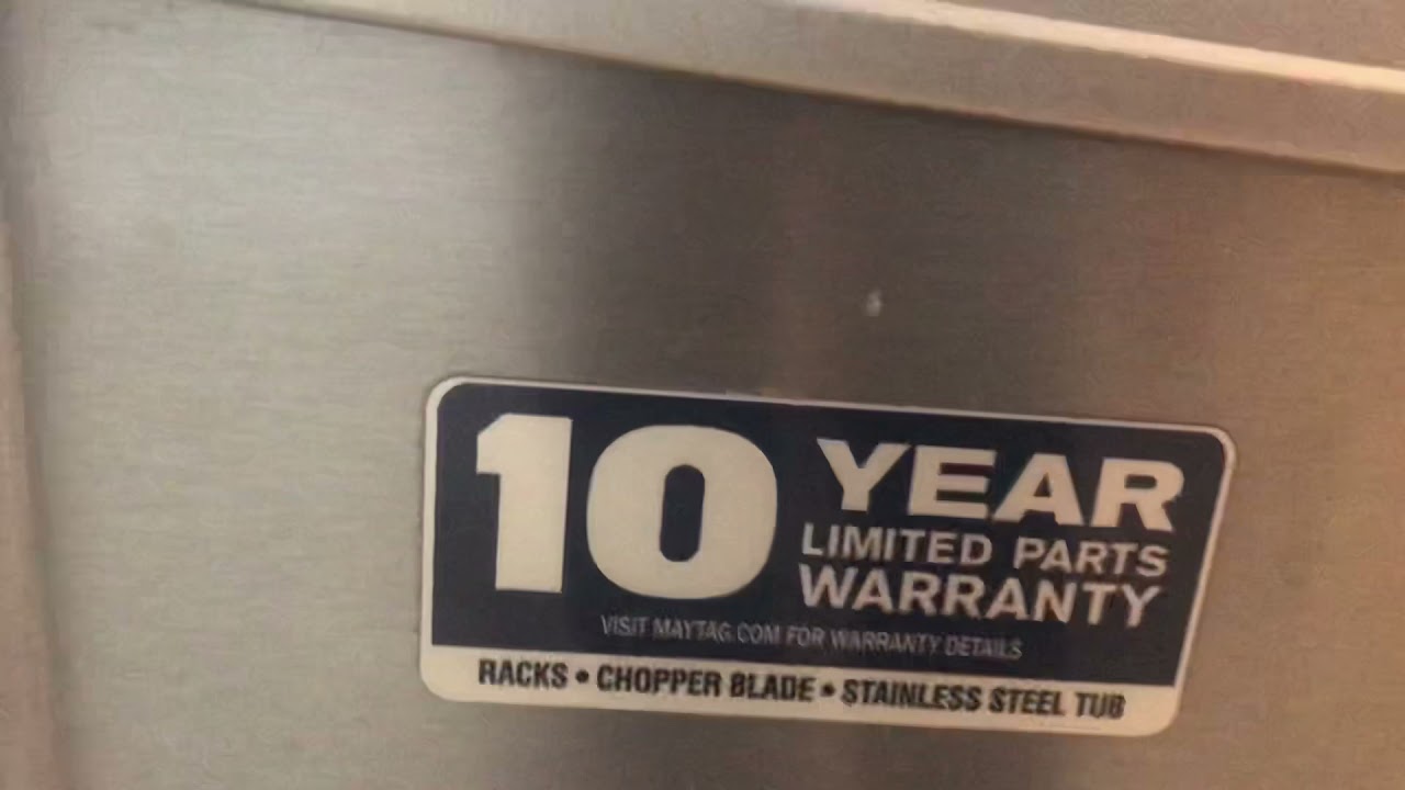Maytag Stainless steel TUB Dishwasher Review ** Warranty Fail?***. MDRB4949SDZ0