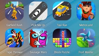 Garfield Rush,Pick Me Up,Taxi Run,MetroLand,Tape Thrower,Sausage Wars,Block Puzzle,Flip Master screenshot 5