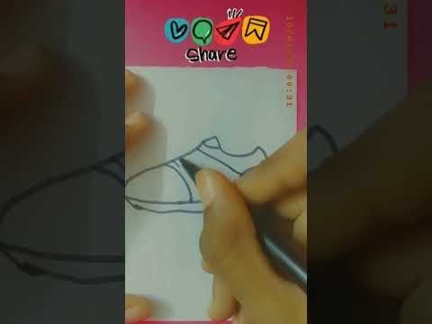 easy drawing cute shoe - YouTube