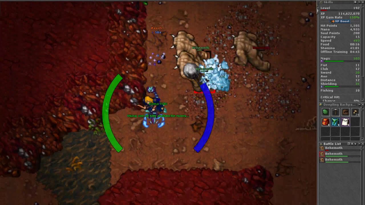 Tibia Behemoth Grizzly Adams | Behemoth Cave 500k/h 150% | Tibia - YouTube