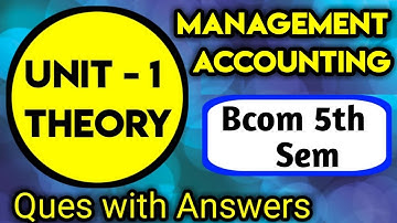 IMPORTANT QUESTIONS OF MANAGEMENT ACCOUNTING Bcom 5th semester #simplifiedstudyofficial