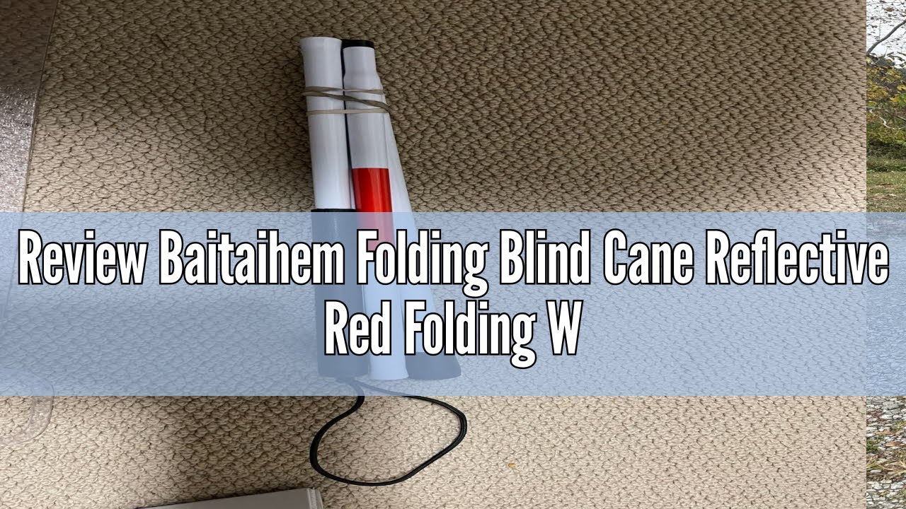 Review Baitaihem Folding Blind Cane Reflective Red Folding Walking Stick for Vision Impaired and Bli
