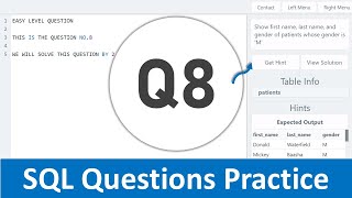 8 - Top SQL Practise Questions | Top SQL Questions Asked in Interview | SQL Questions in Hindi