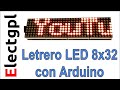 Matriz de LED con Arduino de 8x32 UART - Corrección de matriz girada