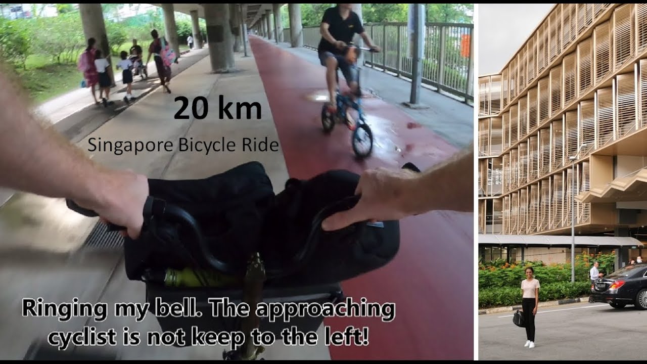 20 km Brompton bicycle ride in Singapore (Ang Mo Kio - NUS) to Low-Carbon SDE1&3 building launch.