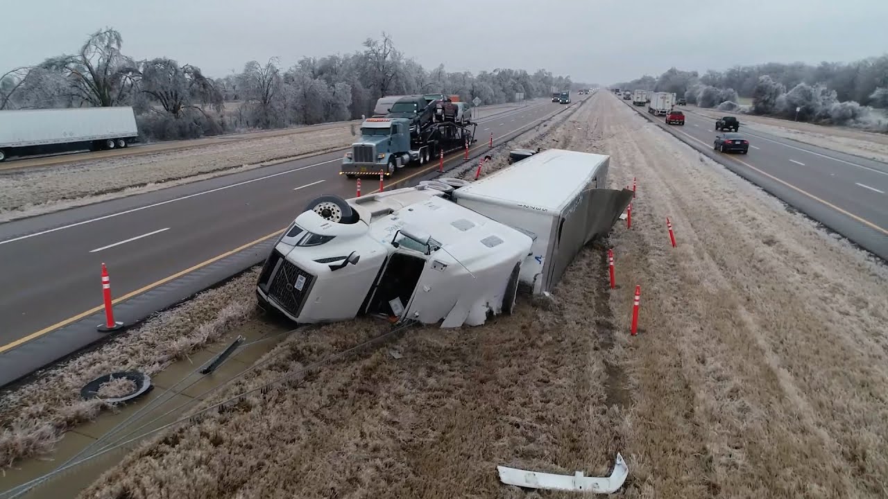 Ice Storm Cripples Central Arkansas Drone Footage - 2/24/2022