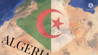 Algeria Flag Map Speedart (In Earth)