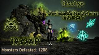 BDO | Gavinya Sulfur Golems | Deadeye | 13300+/hr (Lv2) (1977AP) (+15AP NW buff)