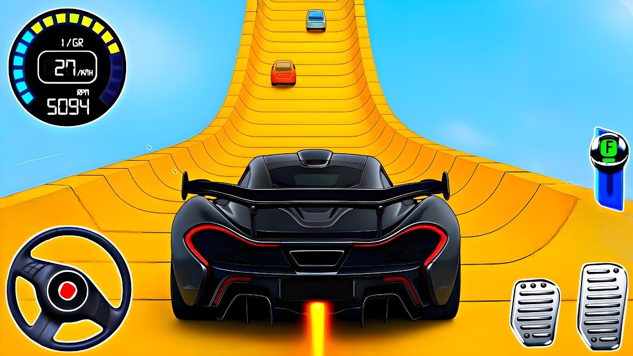 Gt Impossible Car Stunt Racing : Impossible Trucks Mega Ramp 2025 - Android Gameplay 