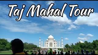 Taj Mahal view in cloudy weather