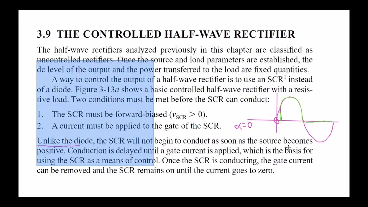 HALVE WAVE CONTROLLED RECTIFIER WITH R AND RL LOAD