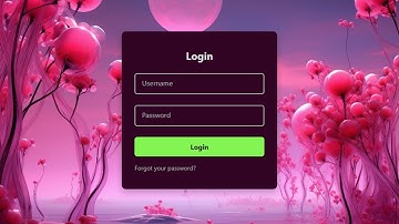 Animated Login Form Using HTML and CSS
