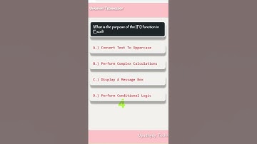 Excel Mcq 15 | Excel Mcq |  #shorts |#reels |#viral |#upadhyay_technology