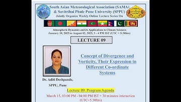 Lectures on Atmospheric Dynamics & its Applications to Climate Sciences, L9, 15March2025,  SAMA-SPPU