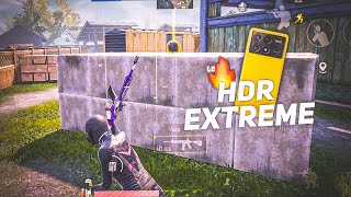 POCO X6 PRO 5g BGMI TEST WITH FPS METER HDR EXTREME GAMEPLAY 💥