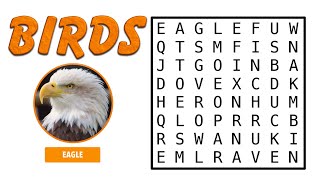 Easy Word Search - Birds