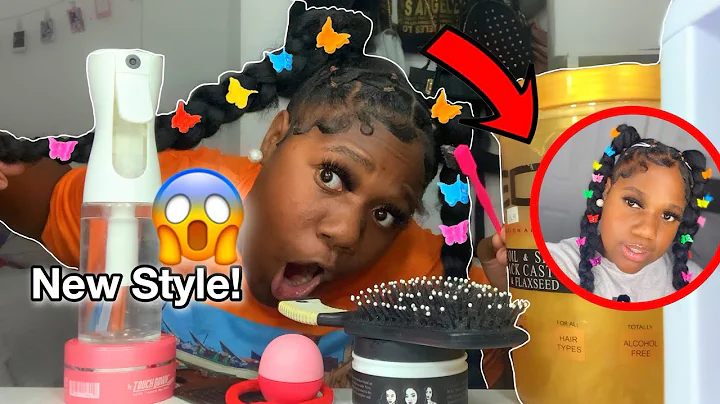 Doing 2 braided slick Ponytails with a twist