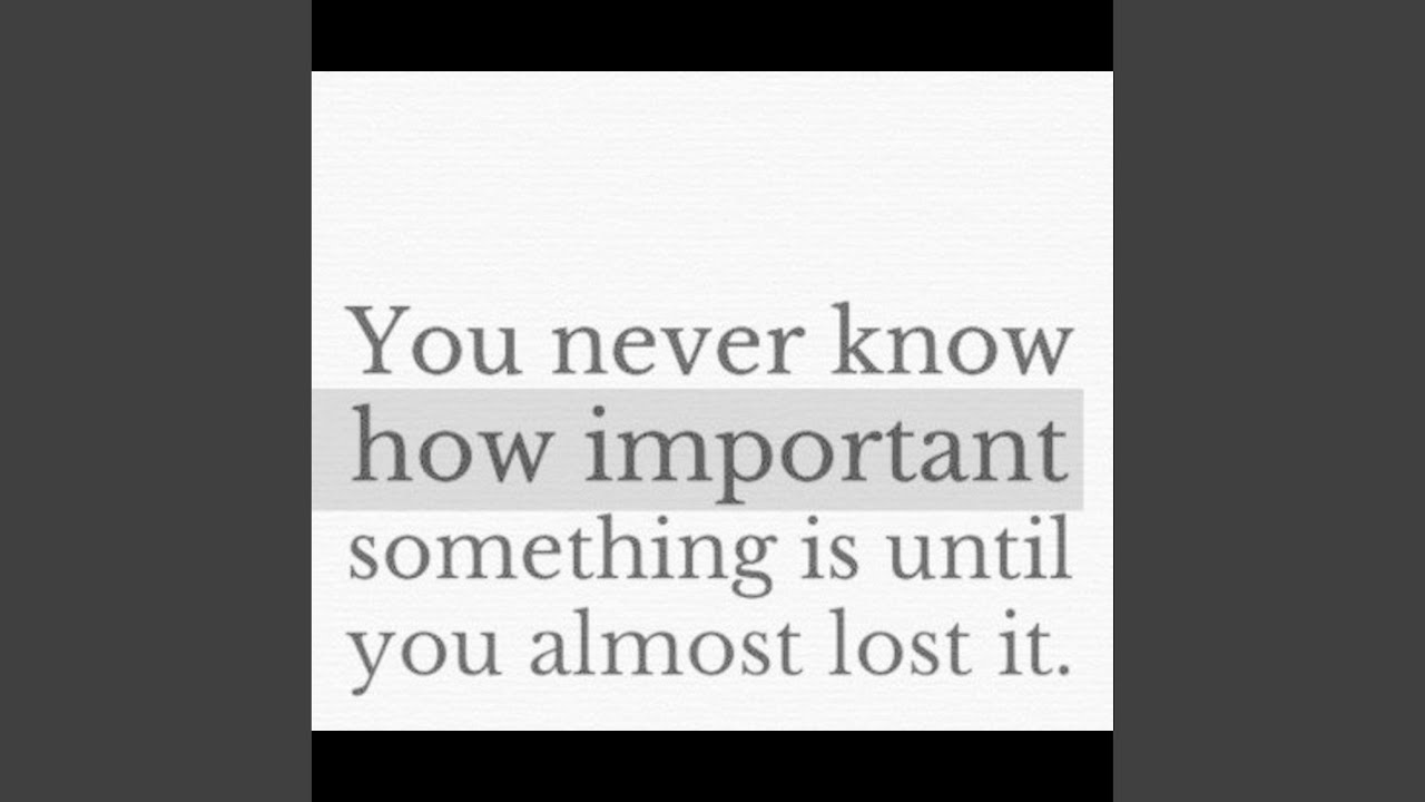 Almost Lost It - YouTube