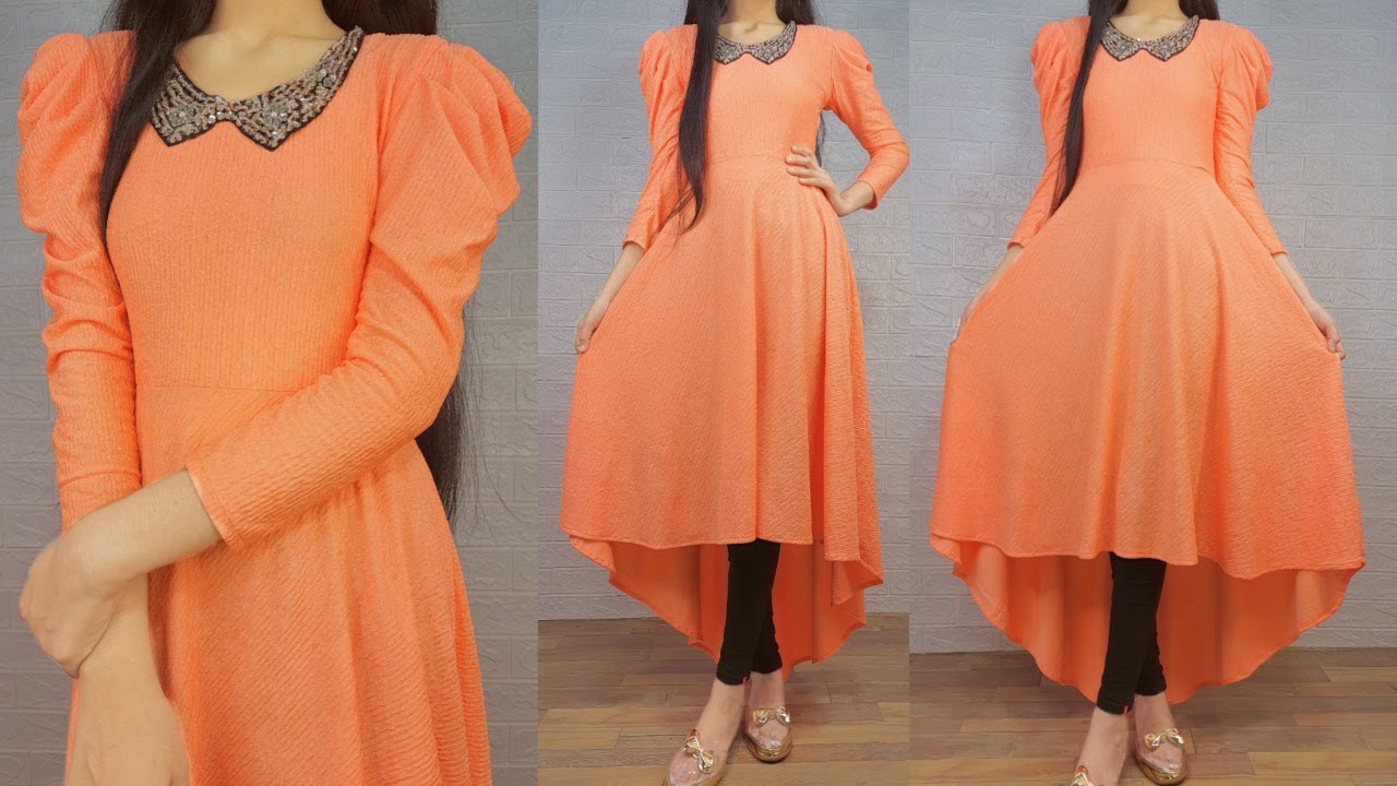 Rust Silk Velvet Short Kurta and Salwar Set – Tasha India