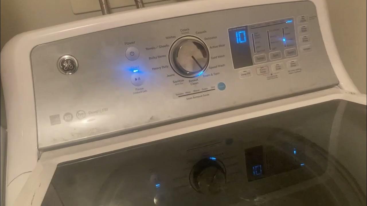 GTW680BSJ6WS GE Washer details YouTube