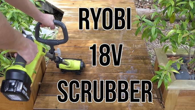 Ryobi Wood Scrubbing Brush for Outdoor Patio Sweeper