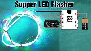 Supper Effective RGB LED Flasher-using 555 timer ic