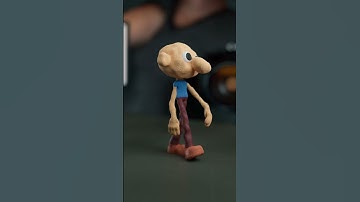Stop Motion Walk - Clayrender in Blender #b3d #stopmotion #claymation #animation