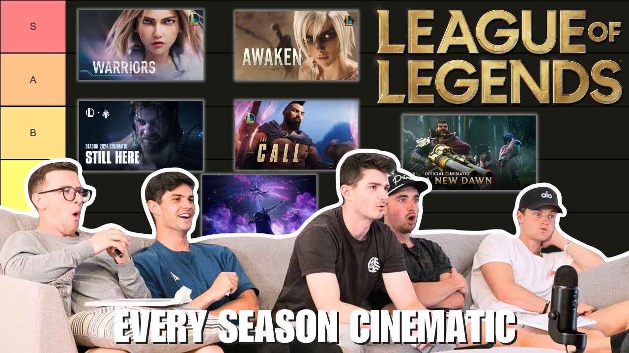 Arcane SUPERFANS React/Rank EVERY League of Legends Season Cinematic | REACTION