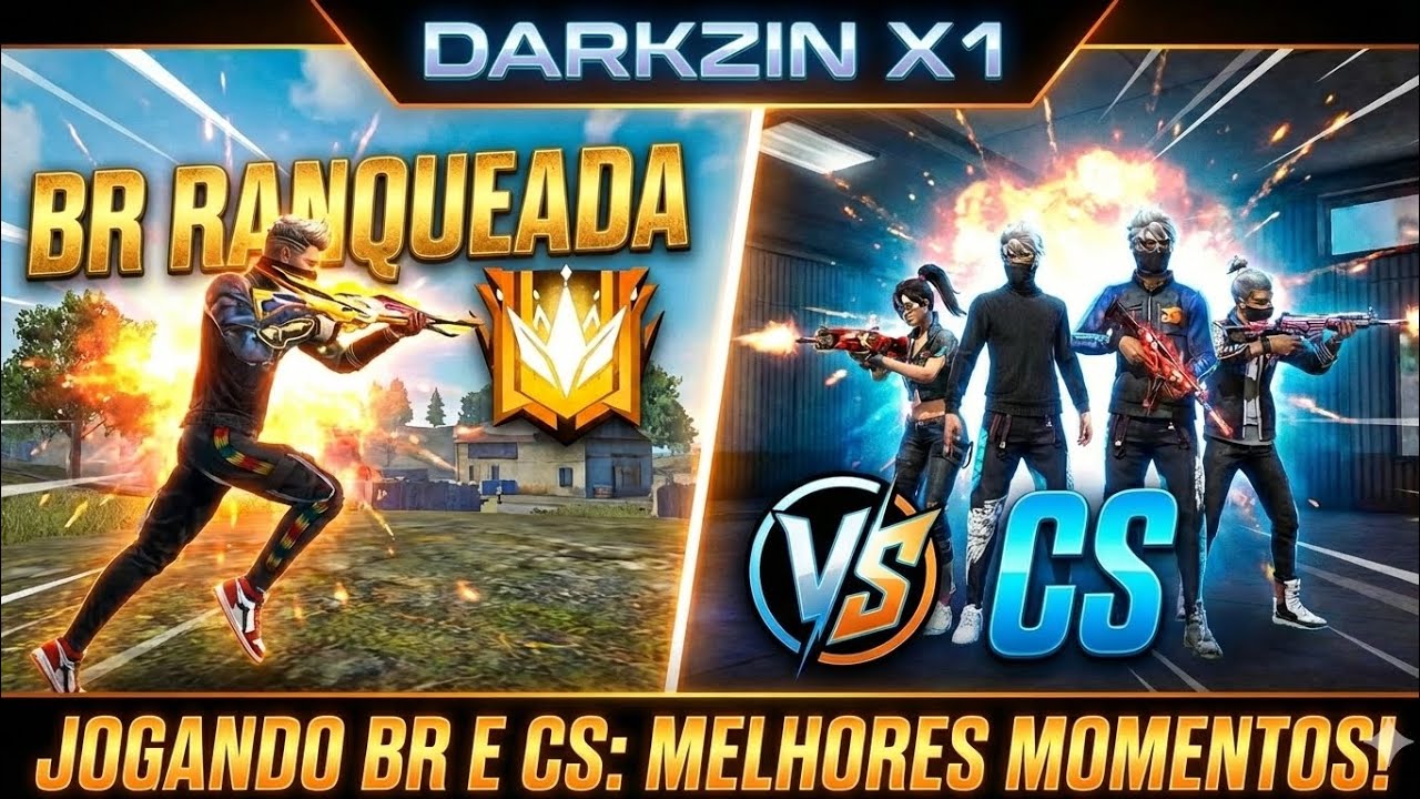 BR RANQUEADA + CS: GAMEPLAY DE ALTO NÍVEL EM 2K 60FPS | DARKZIN X1