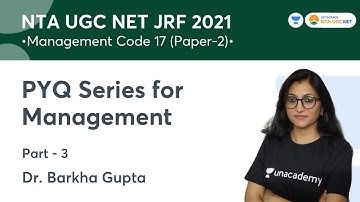 PYQ Series for Management | NTA UGC NET-JRF 2021 | Management Code-17 | Dr. Barkha Gupta