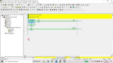 Simulasi Starting motor (DOL Starter dan Star Delta) dengan menggunakan CX Programmer