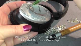 DIY Headphones-CrystalKatana How to Bling, NO MORE e6000 Glue, MultiGrab 360 is safe and Non-Toxic