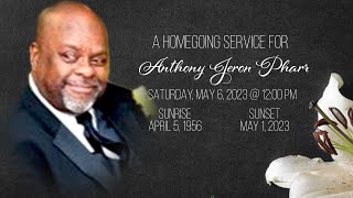 Information Homegoing Service for Anthony Jeron Pharr Guide