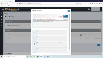 WordPress Quiz 1 - Solution | DigiSkills