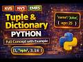 Python Tuple & Dictionary Full Concept 🔥 | Complete Tutorial with Examples | KVS NVS EMRS Exam