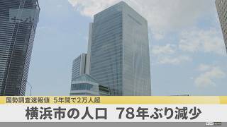 横浜市の人口が78年ぶり減少　5年間で2万人超減　1世帯あたり2.09人は過去最少